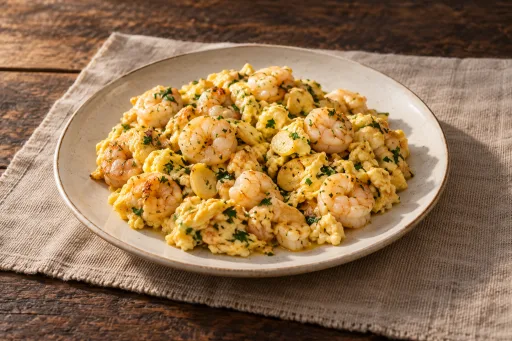 Revuelto de gambas