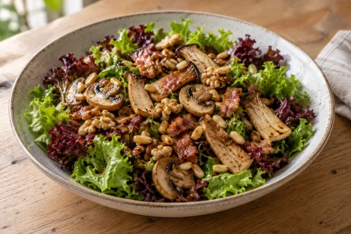 Ensalada templada con nueces
