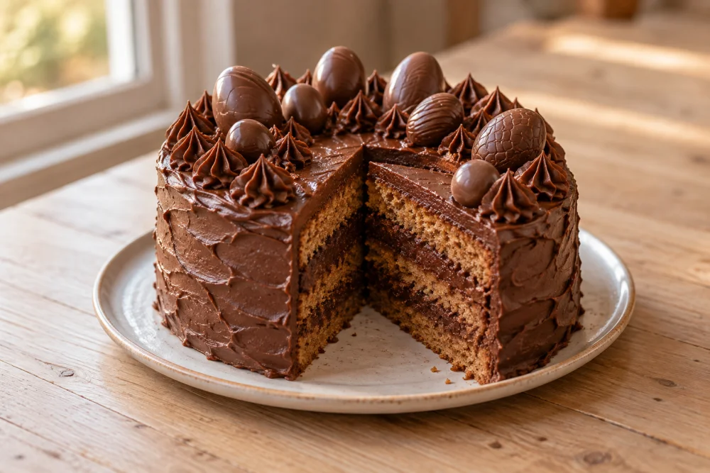 Pastel de pascua de trufa