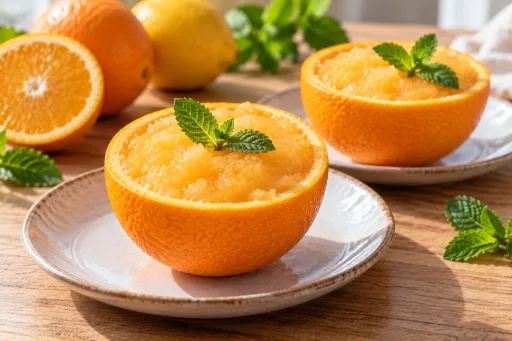 Sorbete de naranja