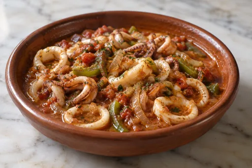 Calamares encebollados