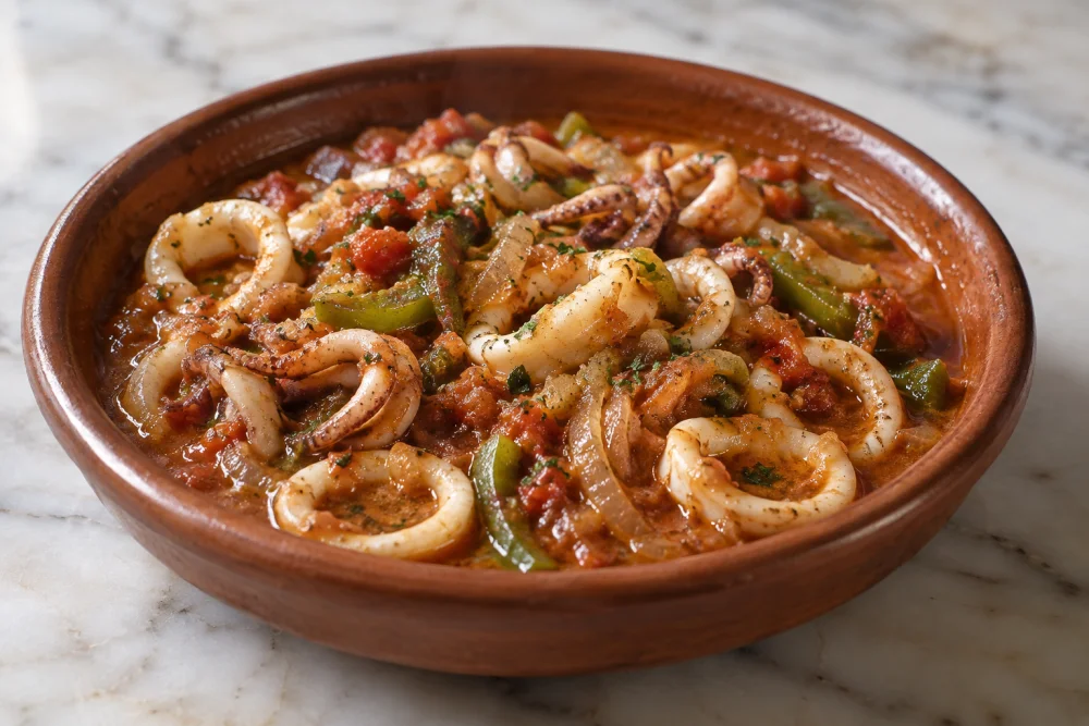 Calamares encebollados