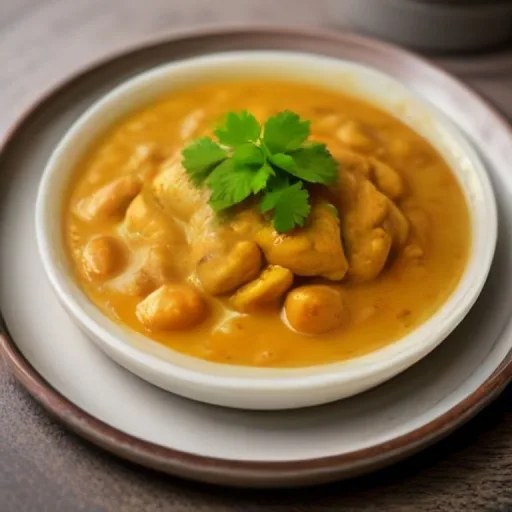 Pollo al curry con leche de coco en olla lenta