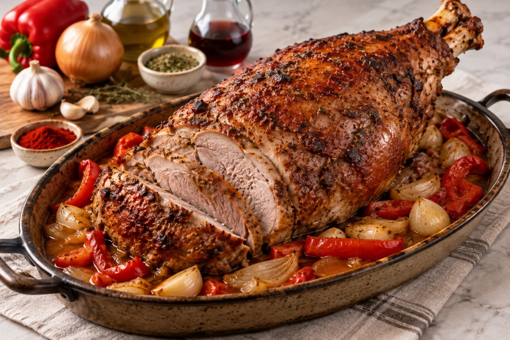 Pernil de cerdo en adobo canario