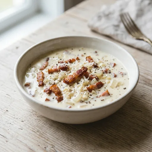 Salsa carbonara sin huevo ni nata (fácil)