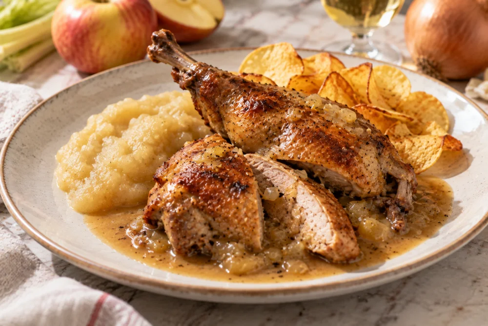 Faisan con Manzana