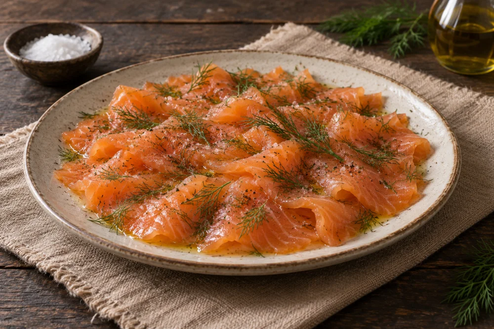 Salmón marinado al eneldo