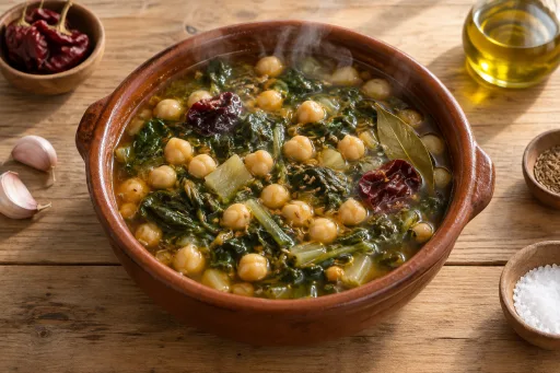 Garbanzos con acelgas