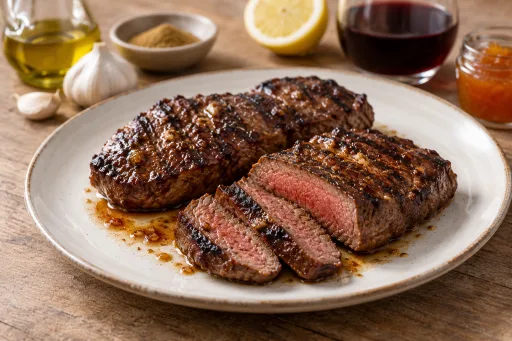 Avestruz a la barbacoa