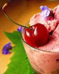 Helado de cerezas