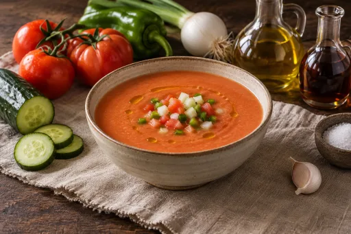 Gazpacho andaluz sin pan (receta tradicional sin gluten)