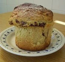 Panettone con chocolate y frutos secos