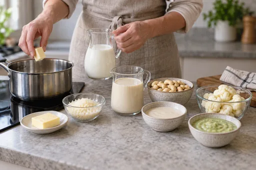 Sustituto de la nata para cocinar