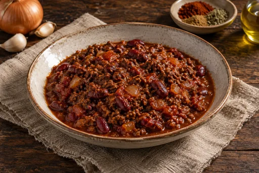 Chili con carne en olla lenta