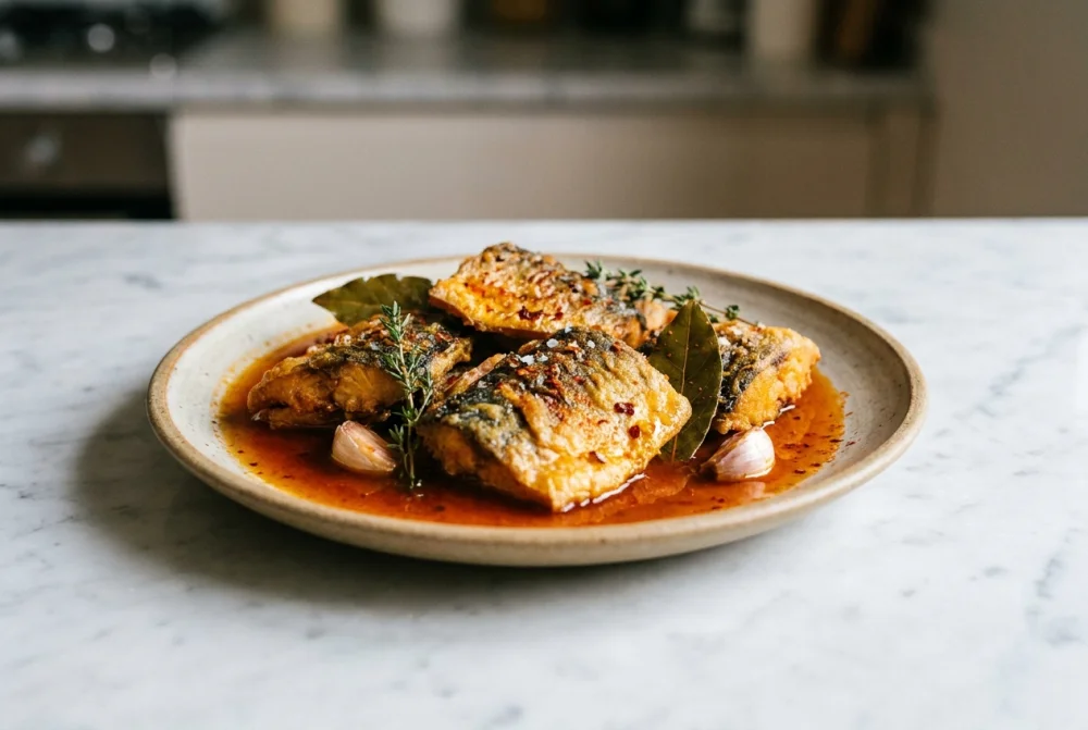Caballa en escabeche