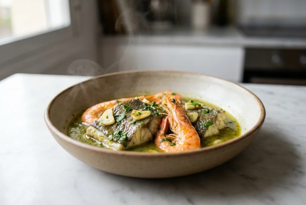 Mero en salsa verde