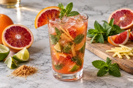 Mojito de naranja roja