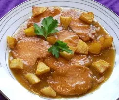 Lomo de cerdo con salsa de manzana