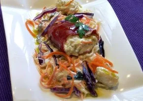 Piquillos rellenos de mascarpone con miel