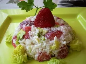 Ensalada de fresón con arroz y anacardos