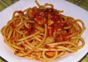 Bucatini con Vieiras