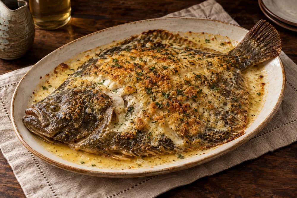 Rodaballo a la sidra