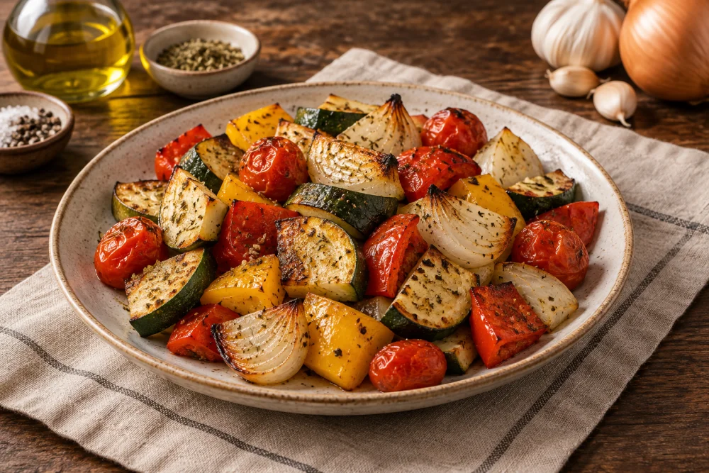 Verduras en freidora de aire