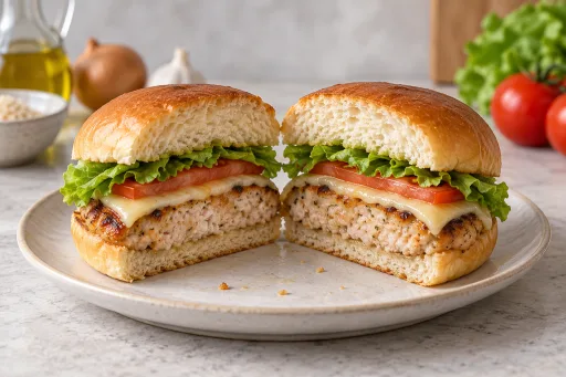 Hamburguesa de pollo casera