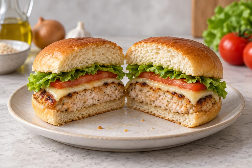 Hamburguesa de pollo casera
