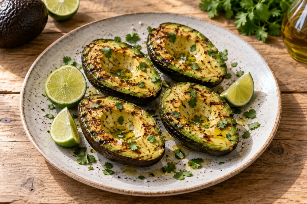 Aguacate a la plancha con lima