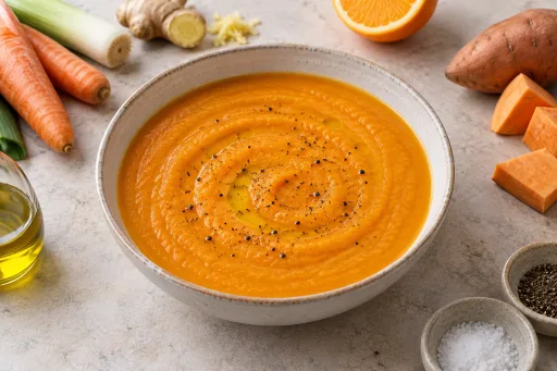 Crema de boniato y zanahoria
