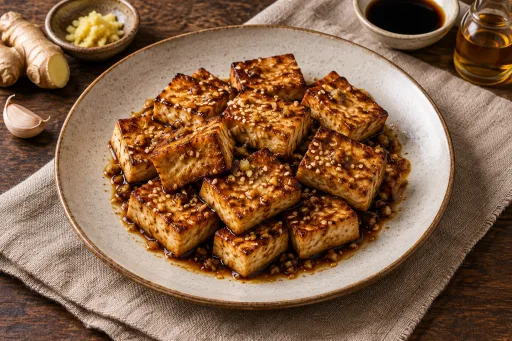Tofu a la plancha con salsa de soja