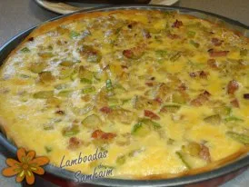 Quiche de calabacín y morcilla