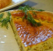 Quiche de arenques con eneldo