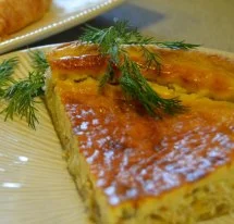 Quiche de arenques con eneldo