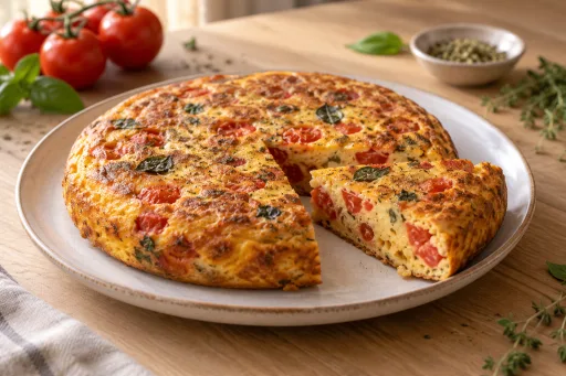 Tortilla de tomates al horno