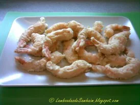 Langostinos en tempura