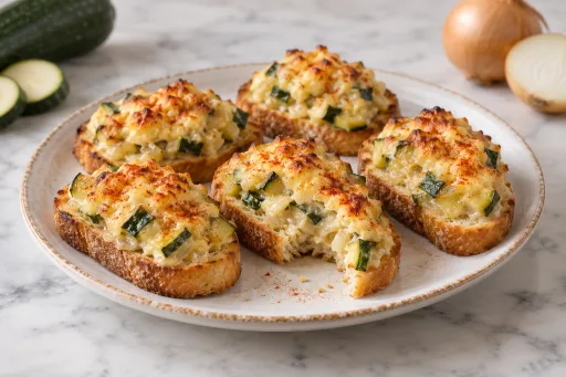 Canapes de calabacín a la crema
