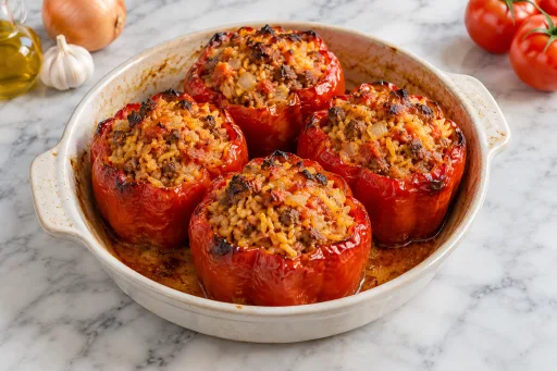 Pimientos Rellenos de Arroz