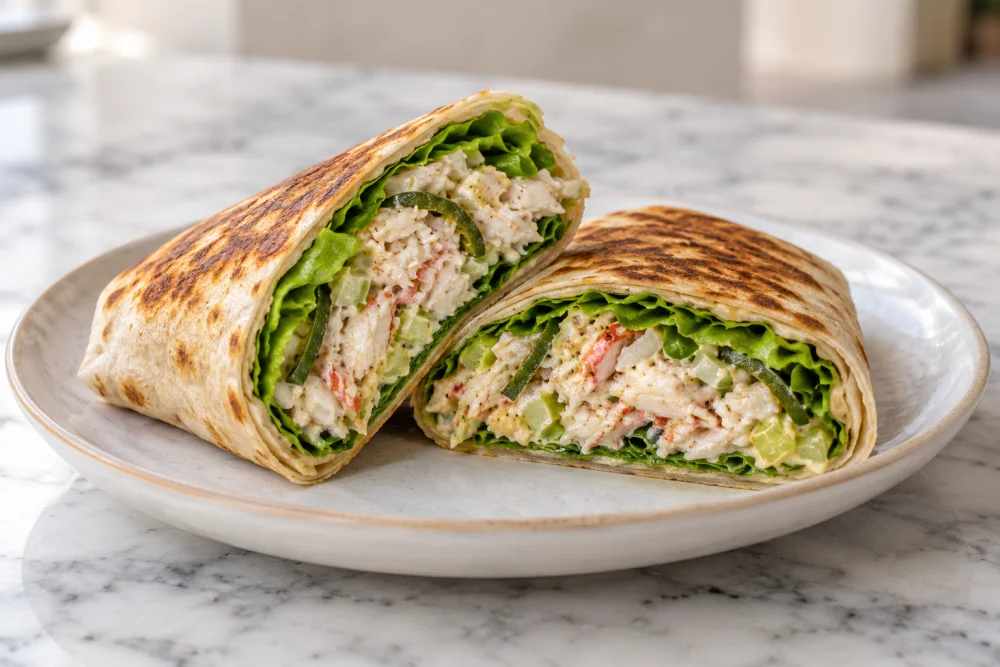 Wraps de cangrejo y jalapeños