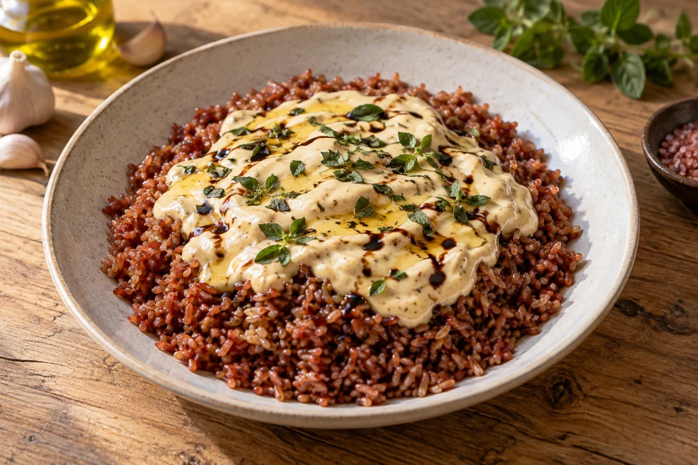 Arroz Rojo de la Camargue en Alioli con Miel