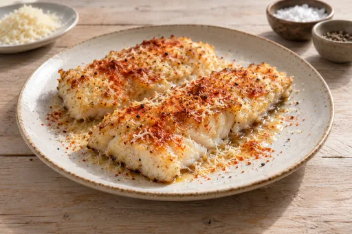 Abadejo con queso Parmesano