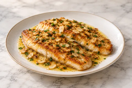 Filetes de corvina con almendras
