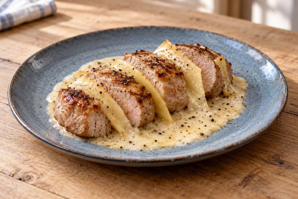 Solomillos de cerdo con queso Idiazábal