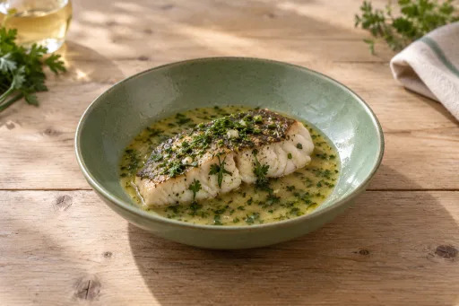 Corvina a las finas hierbas