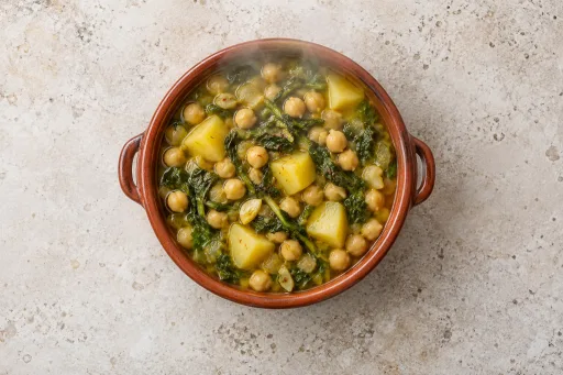 Potaje de berros con garbanzos