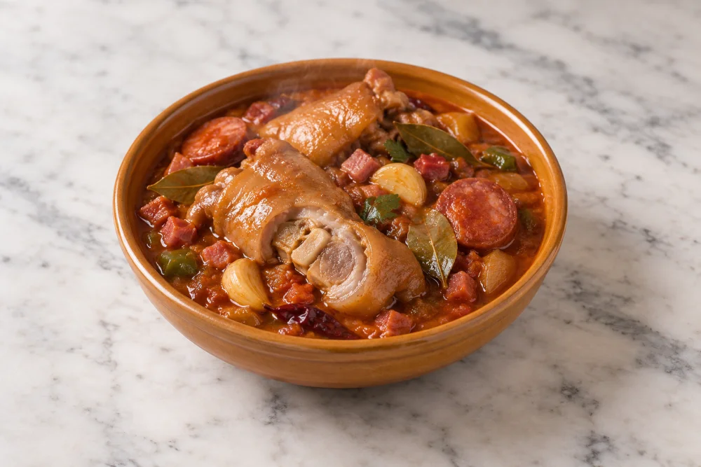 Manos de cerdo en salsa