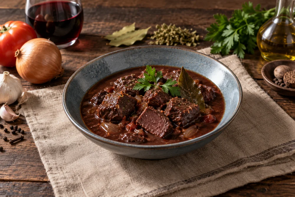 Venado al vino tinto