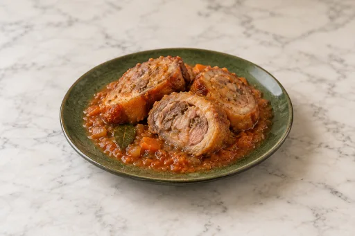 Manitas de cerdo rellenas de mollejas