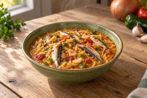 Boquerones con fideos